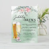Bulles et brasseries Sage Green Douche Invitation (Debout devant)