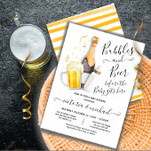 Bulles et invitation au Baby shower de la bière