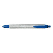Bulles et perles Stylo Bleu Argent (Dos)