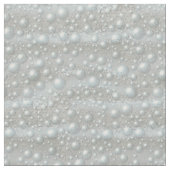 Bulles et tissu blanc bleu argenté de perles (Fermer)