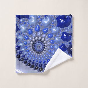 Bulles fractales Ombre Bleu Abstrait