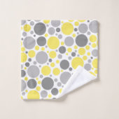 Bulles grises et jaunes modernes (Gant de toilette)