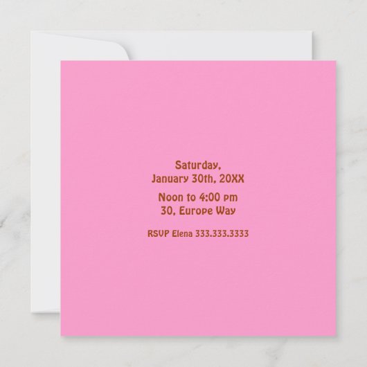 Bulles Invitation d'anniversaire (Dos)