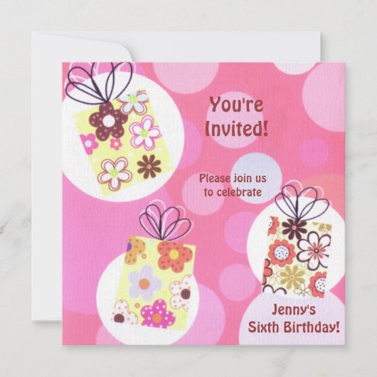 Bulles Invitation d'anniversaire (Devant)