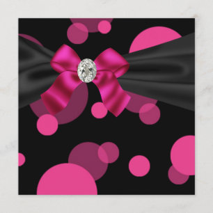 Bulles Invitation Soirée Tenue de Soirée Rose et N