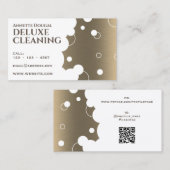 Bulles modernes motif faux carte de visite métalli (Devant / Derrière)