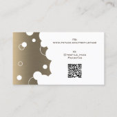 Bulles modernes motif faux carte de visite métalli (Dos)