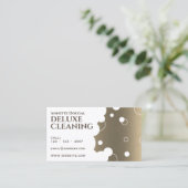 Bulles modernes motif faux carte de visite métalli (Debout devant)