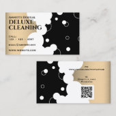 Bulles modernes motif faux carte de visite métalli (Devant / Derrière)