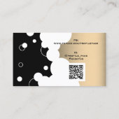 Bulles modernes motif faux carte de visite métalli (Dos)