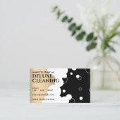 Bulles modernes motif faux carte de visite métalli (Debout devant)