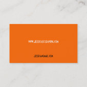 Bulles oranges nettoyant des cartes d'entreprise (Dos)