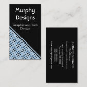 Bulles rétro Carte de visite, Bleu clair (Devant / Derrière)