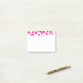 Bulles roses Confetti Motif Post-it® Notes (Sur un bureau)