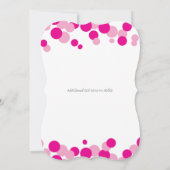 Bulles roses et blanches Confetti Invitations de m (Dos)