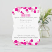 Bulles roses et blanches Confetti Invitations de m (Debout devant)