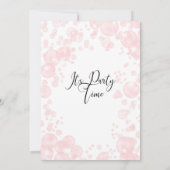 Bulles roses Invitation Anniversaire (Dos)