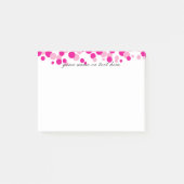 Bulles roses Monogrammes Post-it® Notes (Devant)
