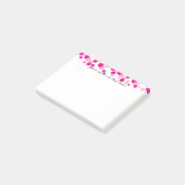 Bulles roses Monogrammes Post-it® Notes (Incliné)