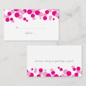 Bulles roses Motif Mariage Cartes de  (Devant / Derrière)