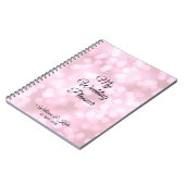Bulles roses personnalisées Carnet Wedding planner (Côté gauche)