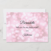 Bulles roses Serez-vous ma carte de demoiselle d'h (Dos)