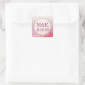 Bulles rouges Stickers de mariage personnalisés (Sac)