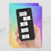 Bulles textuelles pour Invitation de fête d'annive (Devant / Derrière)