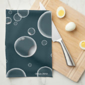 Bulles turquoises Serviette de cuisine Décor (Quart Plié)