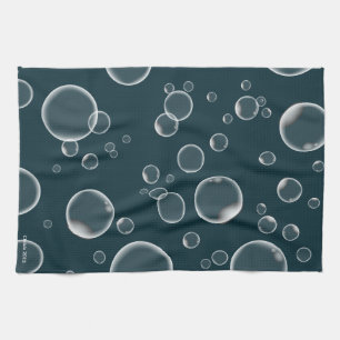 Bulles turquoises Serviette de cuisine Décor