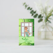 Bulles vertes du Carte de visite de nettoyage (Debout devant)