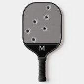 Bullet Holes Monogrammed Pickleball Paddle (Voorkant)