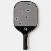 Bullet Holes Monogrammed Pickleball Paddle (Achterkant)