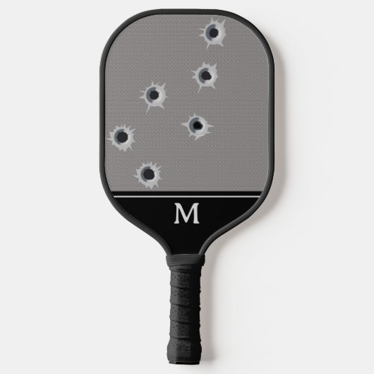 Bullet Holes Monogrammed Pickleball Paddle (Achterkant)