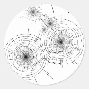 Bullet Holes Ronde Sticker