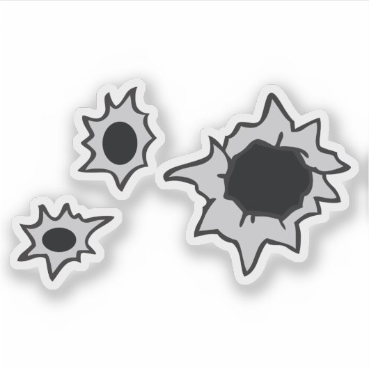 Bullet Holes Sticker (Voorkant)