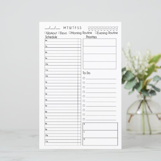 Bullet Journal Day in een oogopslag (Staand voorkant)
