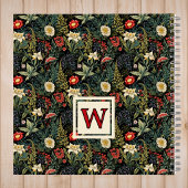 Bullet Journal Fleurs Vintage Rouge Lys Blancs