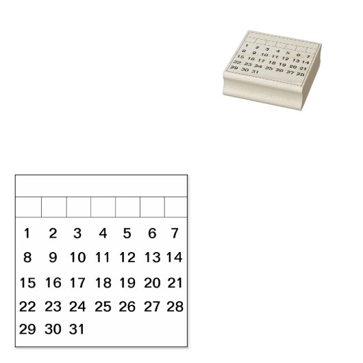 Bullet Journal Maandelijkse kalender gewoonte trac Rubberstempel (Gestempeld)