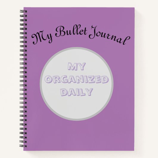 Bullet Journal Mauve Personnalisable (Devant)