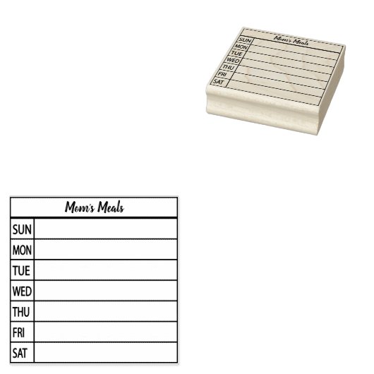 Bullet Journal Meal Planner Rubberstempel (Gestempeld)