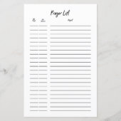 Bullet Journal Prayer Request List Planner Invoege (Achterkant)