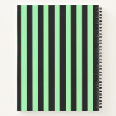 Bullet Journal rayé vert menthe gras et noir (Dos)