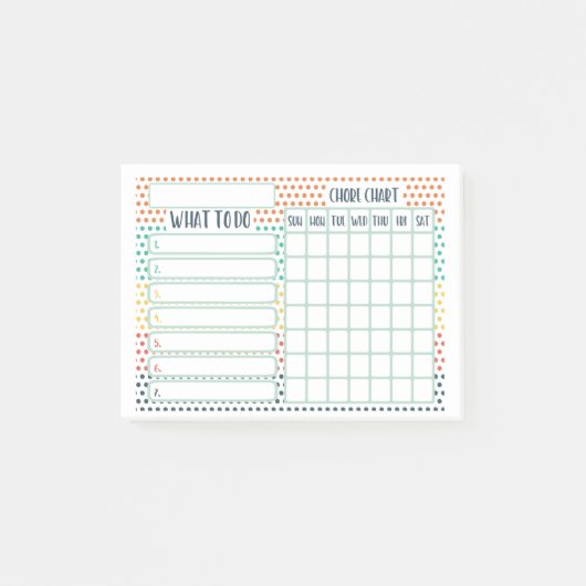 Bullet Journal-stijl om taken te doen Lijst Post-it® Notes (Voorkant)