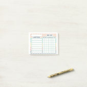 Bullet Journal-stijl om taken te doen Lijst Post-it® Notes (Op bureau)