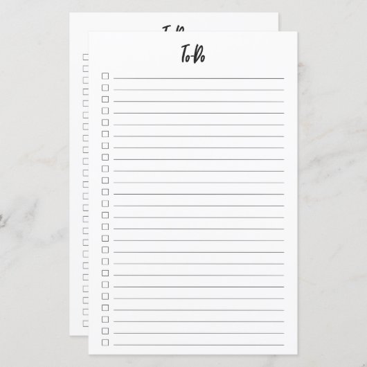 Bullet Journal To-Do (Voorkant / Achterkant)