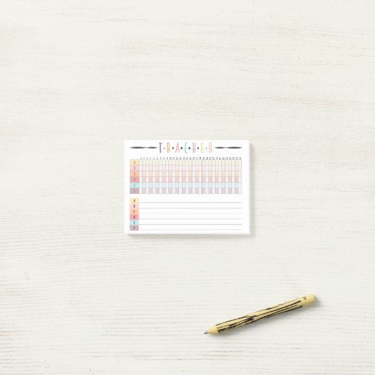 Bullet Journal Tracker Post-it® Notes (Op bureau)