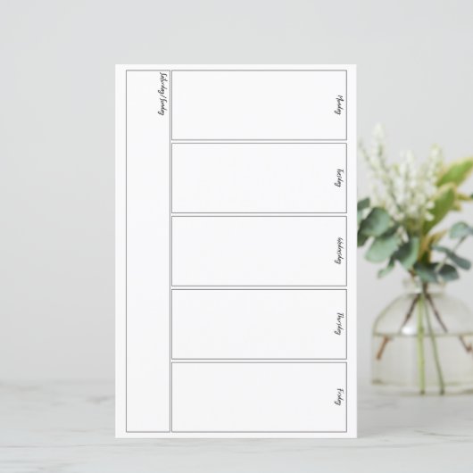 Bullet Journal Week in één oogopslag (Staand voorkant)