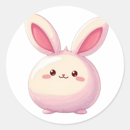 Bullet Journaling Series19 - Schattige Konijn 1 Ronde Sticker (Voorkant)