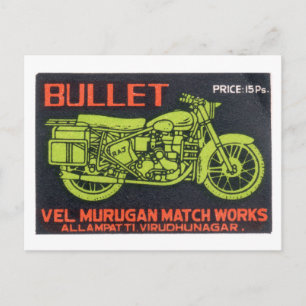 Bullet Match werkt label Briefkaart
